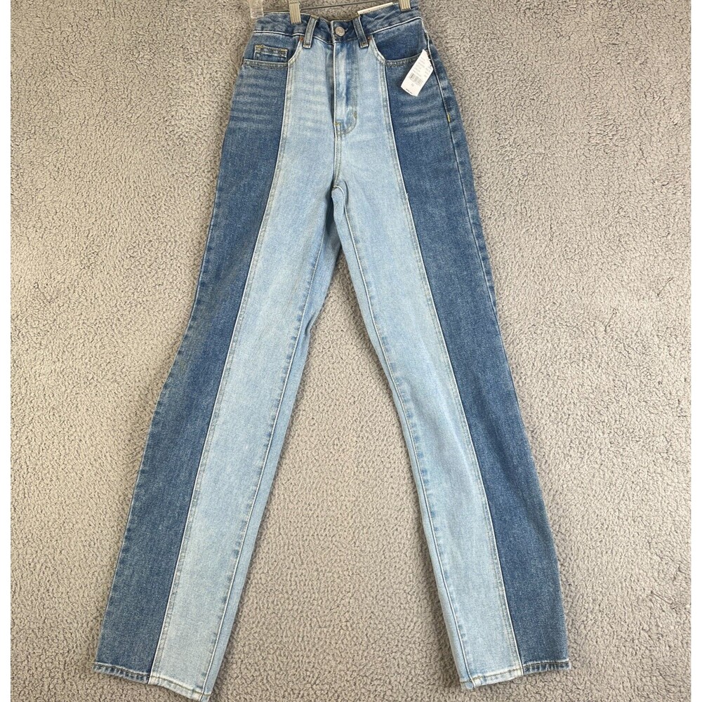 PACSUN 90’s Boyfriend Jeans Womens 22 Blue Straight Leg High Rise  22 x 32 - Picture 2 of 12